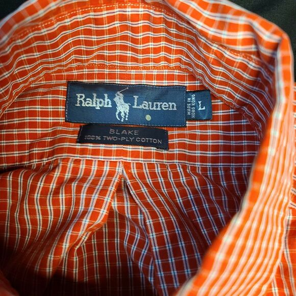 Ralph Lauren Blake Mens Button Up Multicolor Size Large Cotton Long Sleeve Logo - Picture 6 of 12